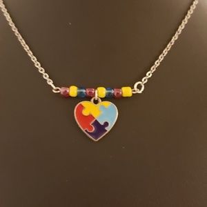 Autism awareness necklace